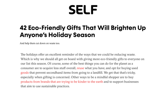 SELF: 42 Eco-Friendly Gifts That Will Brighten Up Anyone's Season