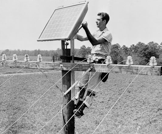 What did the first solar panel look like?